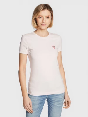 Guess T-Shirt Mini Triangle W2YI44 J1311 Różowy Slim Fit