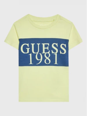Guess T-Shirt N3GI02 K8HM0 Żółty Regular Fit