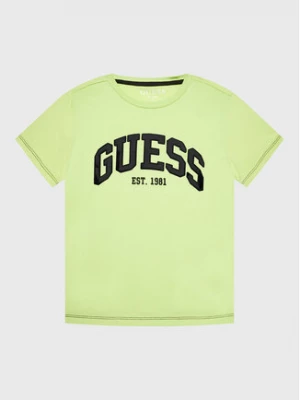 Guess T-Shirt N3RI07 K8HM3 Zielony Regular Fit