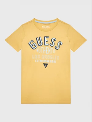 Guess T-Shirt N3RI09 K8HM0 Żółty Regular Fit