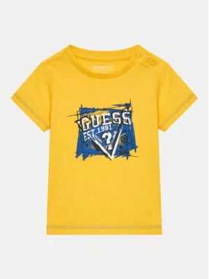 Guess T-Shirt N4YI00 K8HM4 Żółty Regular Fit