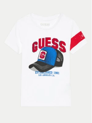 Guess T-Shirt N4YI04 K8HM4 Biały Regular Fit