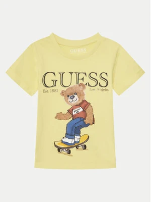 Guess T-Shirt N5GI04 K8HM4 Żółty Regular Fit