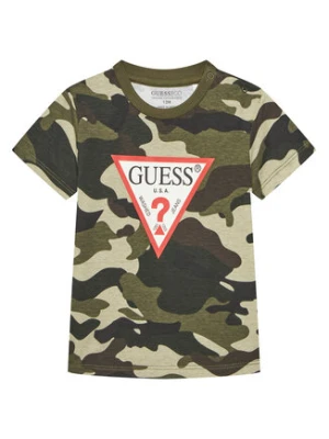 Guess T-Shirt N5YI04 K8HM4 Zielony Regular Fit