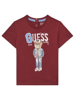 Guess T-Shirt N5YI22 K8HM4 Bordowy Regular Fit