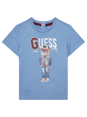Guess T-Shirt N5YI22 K8HM4 Niebieski Regular Fit