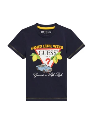 Guess T-Shirt N6GI07 K8HM4 Granatowy Regular Fit