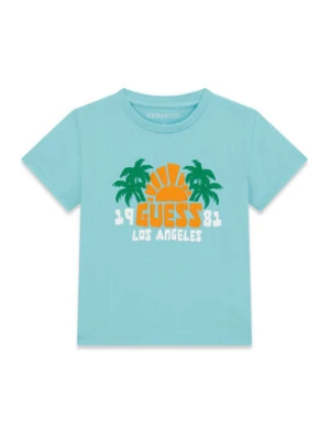 Guess T-Shirt N6GI09 K8HM4 Niebieski jasny Regular Fit