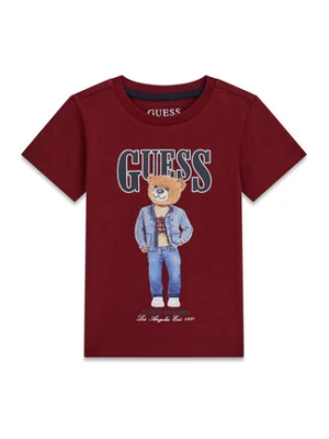 Guess T-Shirt N6RI05 K8HM4 Bordowy Regular Fit