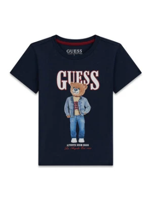 Guess T-Shirt N6RI05 K8HM4 Granatowy Regular Fit