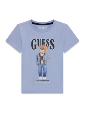 Guess T-Shirt N6RI05 K8HM4 Niebieski Regular Fit