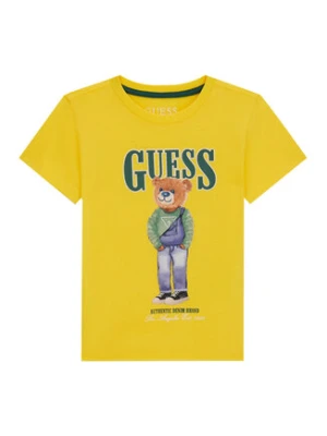 Guess T-Shirt N6RI05 K8HM4 Żółty Regular Fit