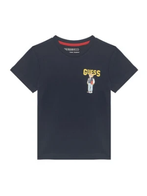 Guess T-Shirt N6YI23 3K3879 Granatowy Regular Fit