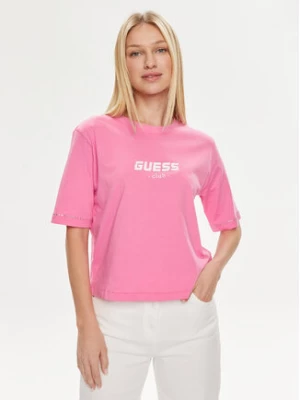 Guess T-Shirt Natalia V4GI11 JA914 Różowy Boxy Fit