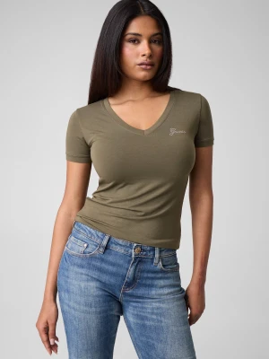 GUESS T-shirt New | Slim Fit zielony