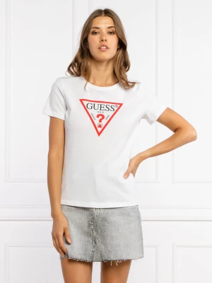 GUESS T-shirt ORIGINAL | Regular Fit biały