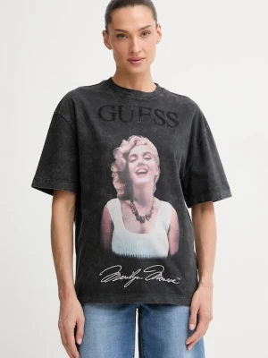 Zdjęcie produktu Guess T-shirt oversize damski bawełniany MARILYN MONROE