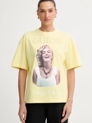 Guess T-shirt oversize damski bawełniany MARILYN MONROE