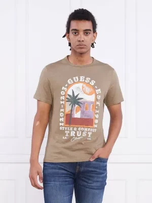 GUESS T-shirt PALM WINDOW | Slim Fit