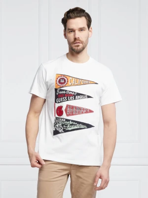 GUESS T-shirt PENNANT | Regular Fit biały