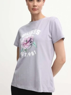 Guess t-shirt PEONY damski kolor różowy V4YI15 J1314