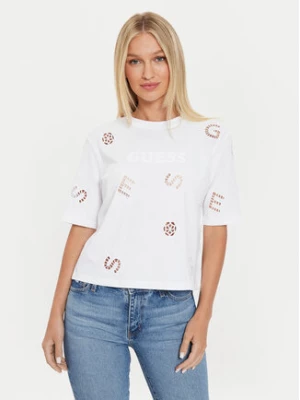 Guess T-Shirt Peony V4YI16 I3Z14 Biały Boxy Fit