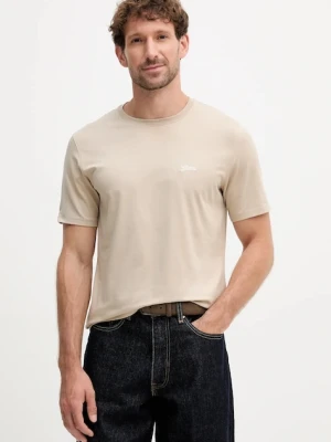Guess t-shirt PIMA męski kolor beżowy gładki M4GI70 KC9X0