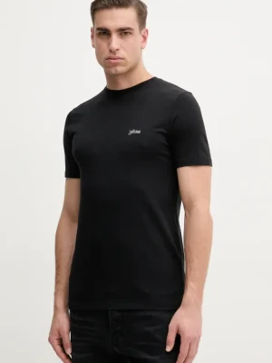 Guess t-shirt PIMA męski kolor czarny gładki M4GI70 KC9X0