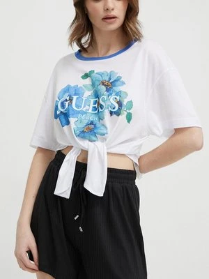 Guess t-shirt plażowy kolor biały E4GI08 KC6K0