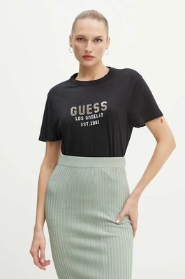 Guess t-shirt PYRAMIDE damski kolor czarny W4YI35 KC8T0