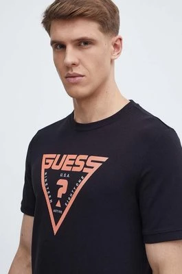 Guess t-shirt QUEENCIE męski kolor czarny z nadrukiem Z4GI09 J1314