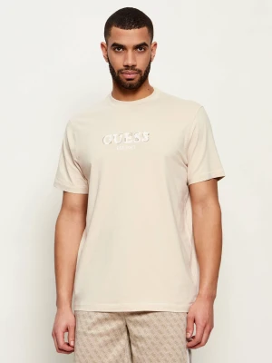 GUESS T-shirt | Regular Fit beżowy