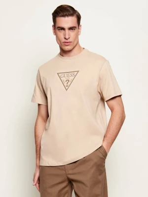 GUESS T-shirt | Regular Fit beżowy