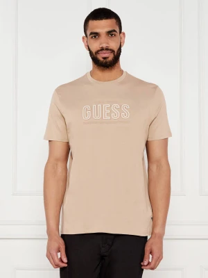 GUESS T-shirt | Regular Fit beżowy
