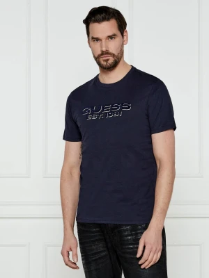 GUESS T-shirt | Regular Fit granatowy