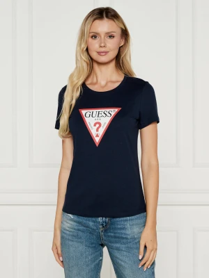 GUESS T-shirt | Regular Fit granatowy