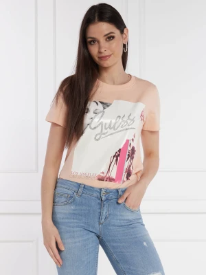 GUESS T-shirt | Regular Fit różowy