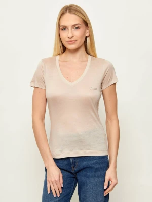 GUESS T-shirt | Regular Fit beżowy