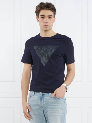 GUESS T-shirt | Regular Fit granatowy