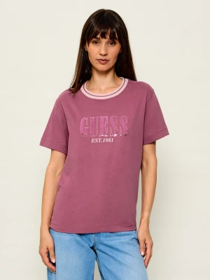 GUESS T-shirt | Regular Fit różowy