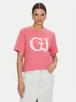 Guess T-Shirt Sara V4YI01 K8FQ4 Różowy Regular Fit