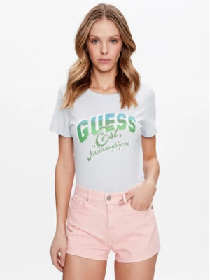 Guess T-Shirt Shaded Logo W3GI34 I3Z14 Niebieski Regular Fit