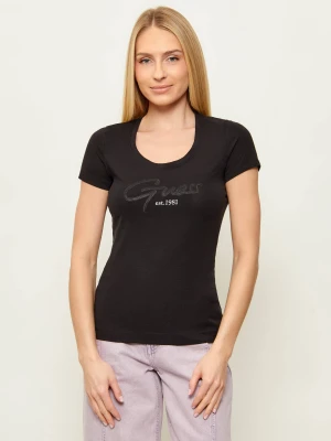 GUESS T-shirt | Slim Fit czarny