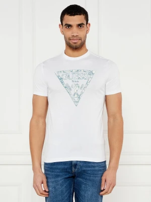 GUESS T-shirt | Slim Fit biały