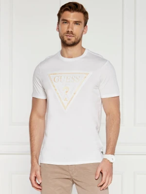 GUESS T-shirt | Slim Fit biały