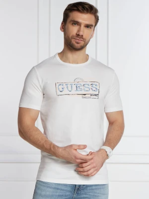 GUESS T-shirt | Slim Fit biały