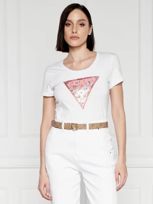GUESS T-shirt | Slim Fit biały
