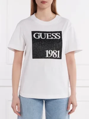 GUESS T-shirt SS CN GUESS BEADS | Regular Fit