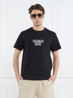 GUESS T-shirt SS CN GUESS EMBRO BO | Regular Fit czarny