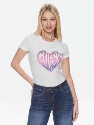 Guess T-Shirt Ss Cn Heart Tee W4RI53 J1314 Biały Slim Fit